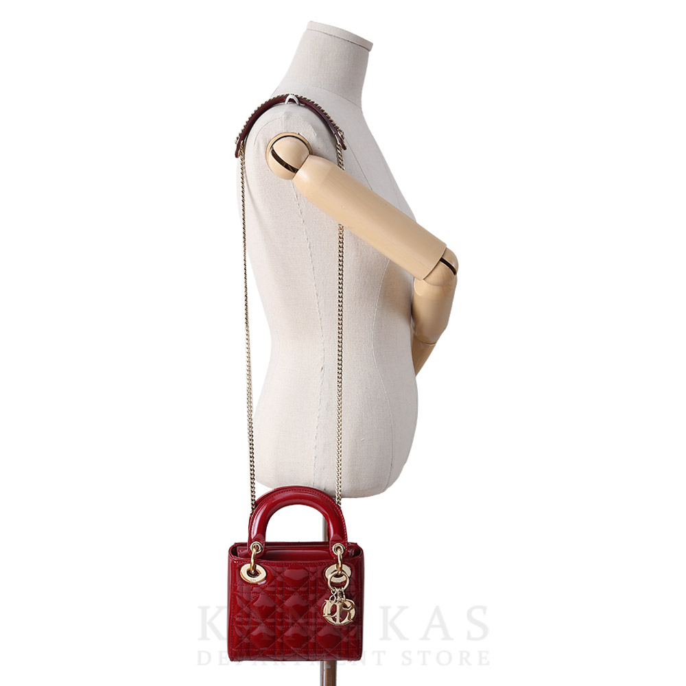 CHRISTIAN DIOR(USED)크리스찬디올 레이디디올 페이던트 미니 백